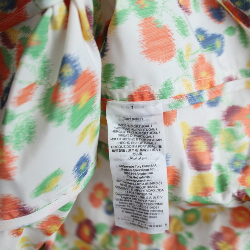 NEW Tory Burch Double-breast Runway Trench Coat, Tossed Confetti, Size10, Belted - Picture 12 of 16